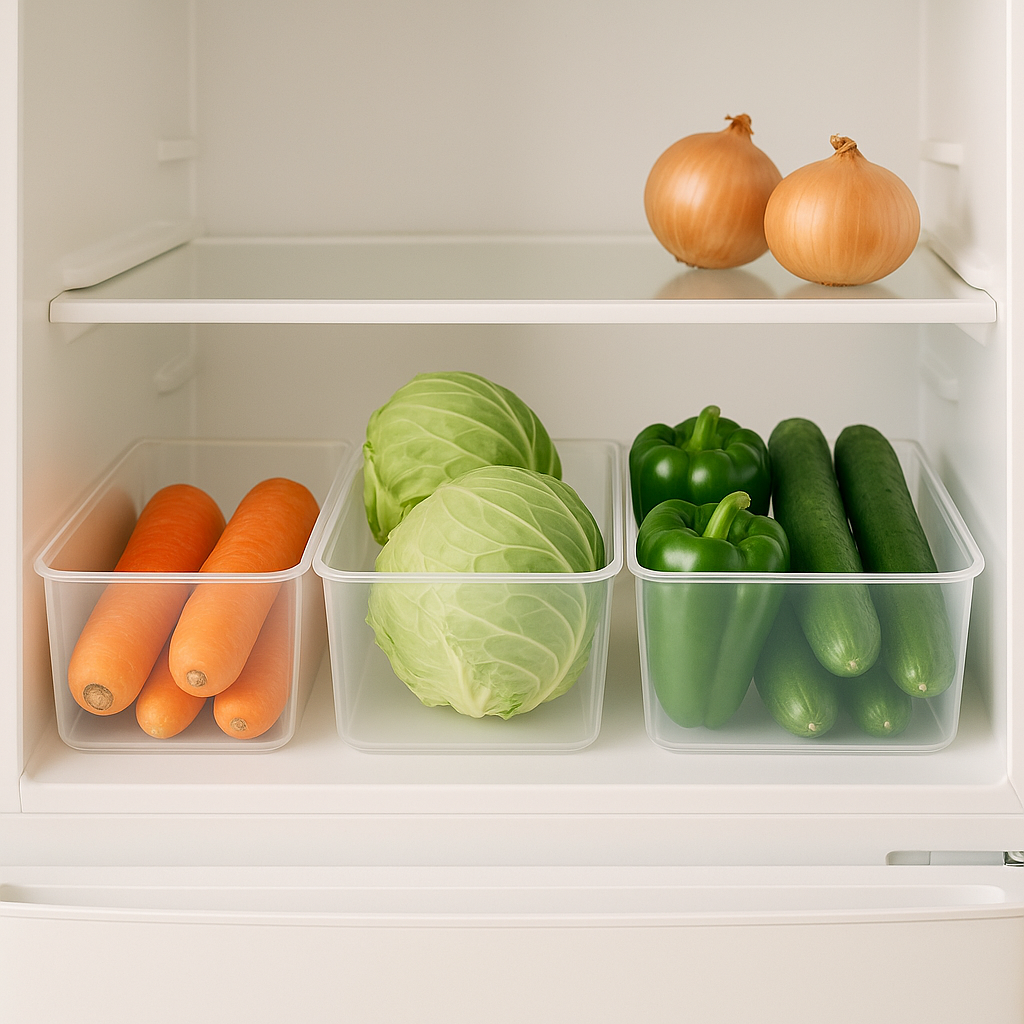 冷蔵庫がぐちゃぐちゃな一人暮らし男子へ。コンテナ3つで野菜を腐らせない仕組みの作り方